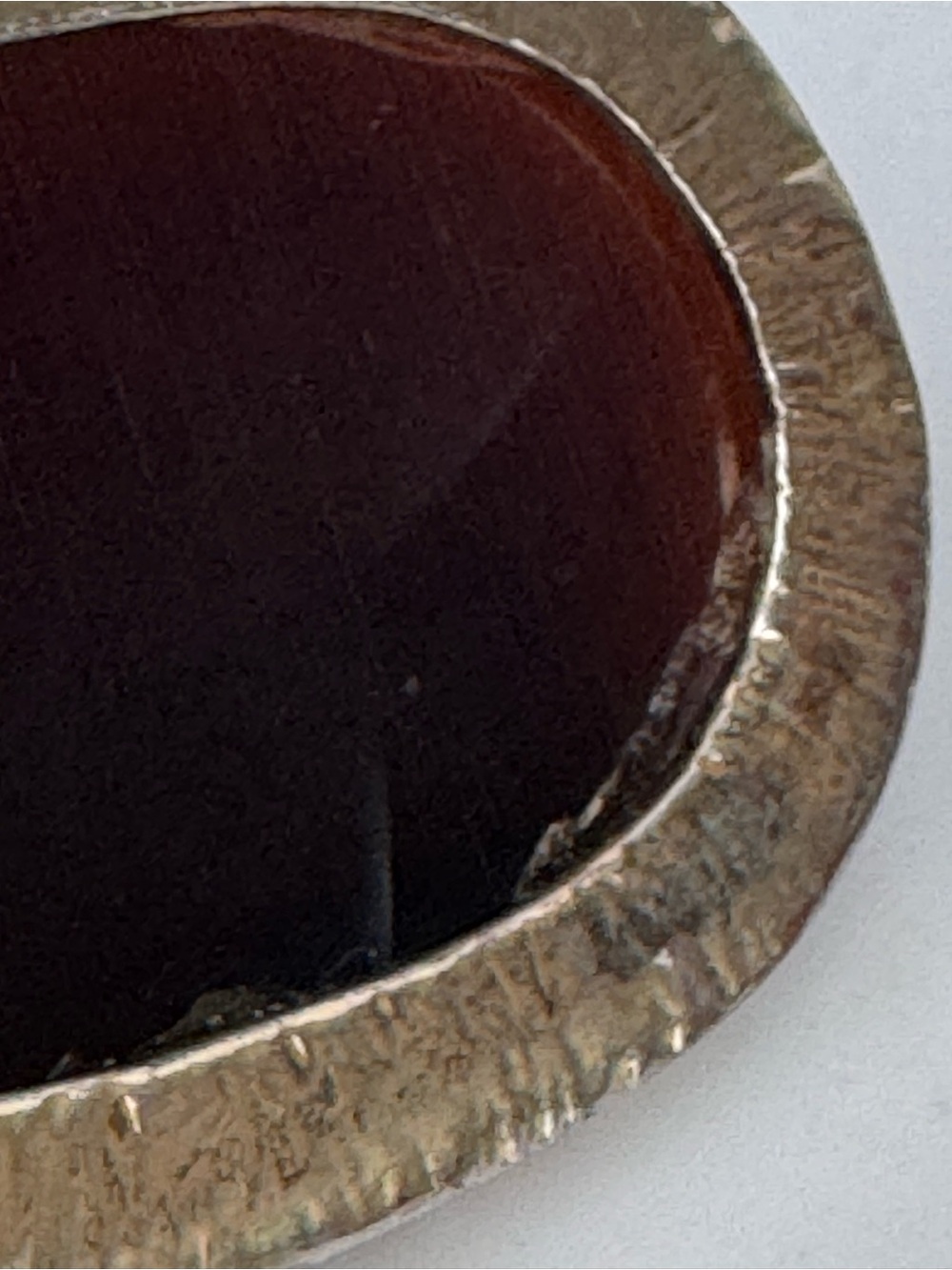 Vintage Banded Agate Pendant Gold Plated - Picture 13 of 16